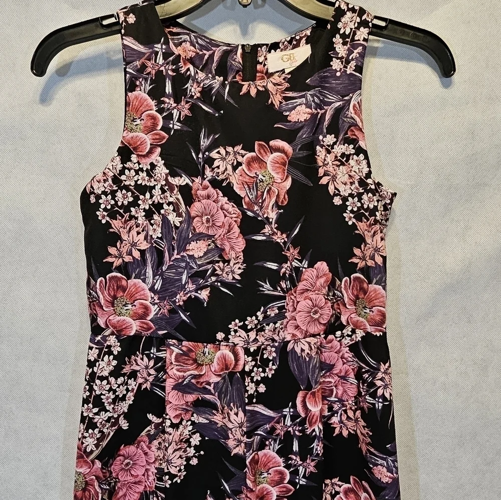 GB Kids 1 Piece Floral Wide Leg Pants Romper 100% Polyester  Size 10